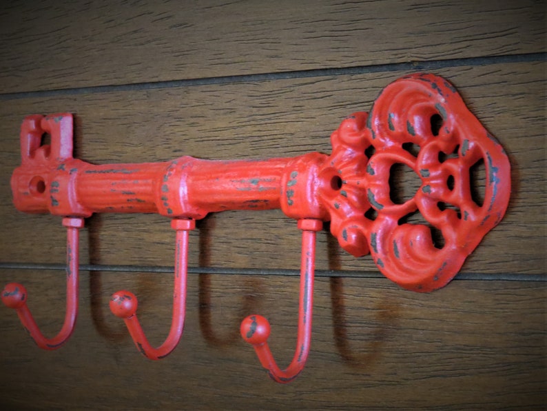 Key Holder / Skeleton Key Rack / Cast Iron Wall Hook / Key Etsy