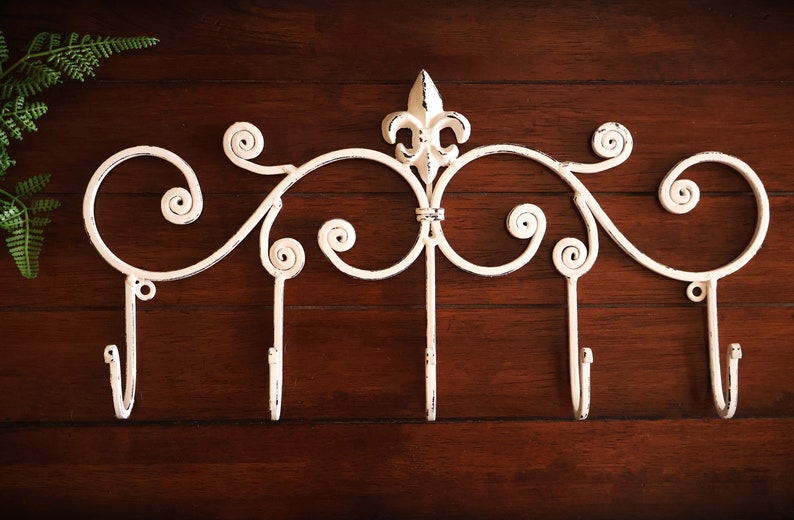 Iron Wall Hook / Black or Pick Your Color / Farmhouse Wall Decor