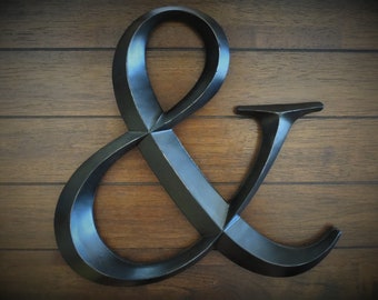 Ampersand / Wedding Sign / AND Symbol Sign / Black or Pick Your Color/ Ampersand or Pick Your Letter/ Wall Letter/ Wedding Photo Booth Prop