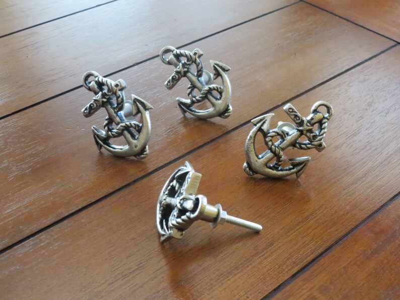 Anchor Shaped Knobs Drawer Dresser Knobs Handles Nautical Decor