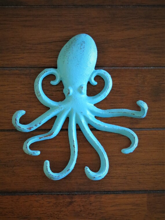 Cast Iron Octopus Wall Hook – Decorative Swimming Octopus