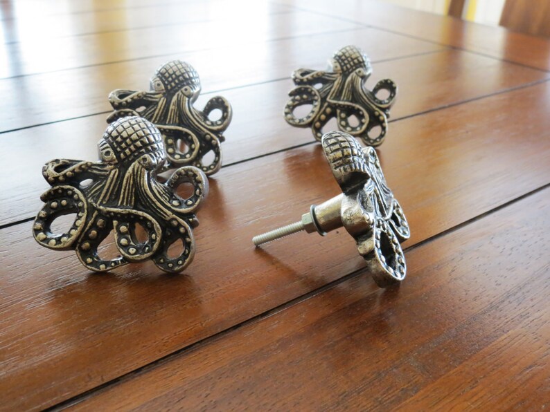 Octopus Shaped Knobs / Extra Large Drawer Dresser Knobs Etsy