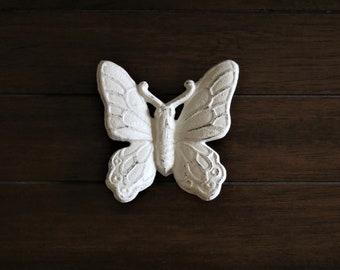Butterfly Wall Hanging / Cast Iron Wall Decor / Vintage Inspired / Antique White or Pick Color / Farmhouse / Girl's Room Wall Art