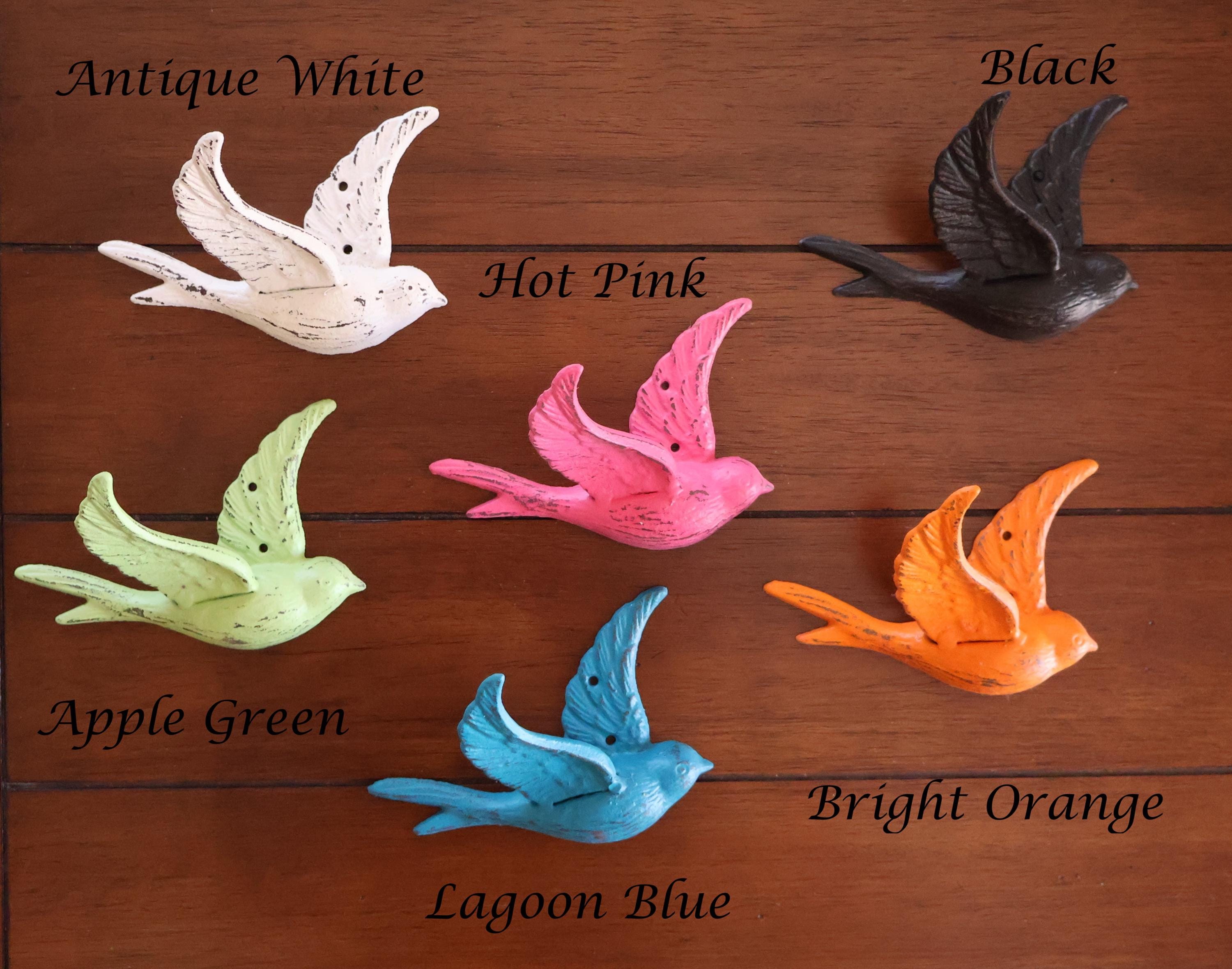 2 Crochets Muraux En Bois Forme Oiseau - Style Rustique Vintage, Pour Vêtements, Chapeaux, Décoration