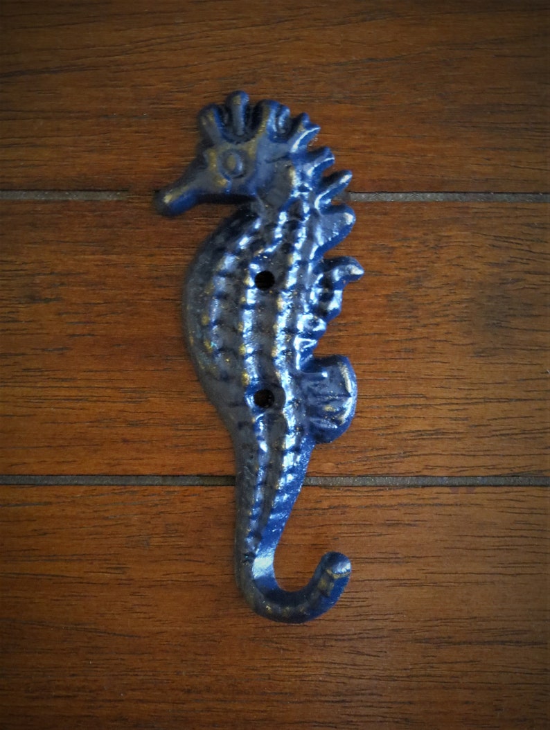 Seahorse Wall Hook / Nautical Beach Cottage House Decor / Etsy