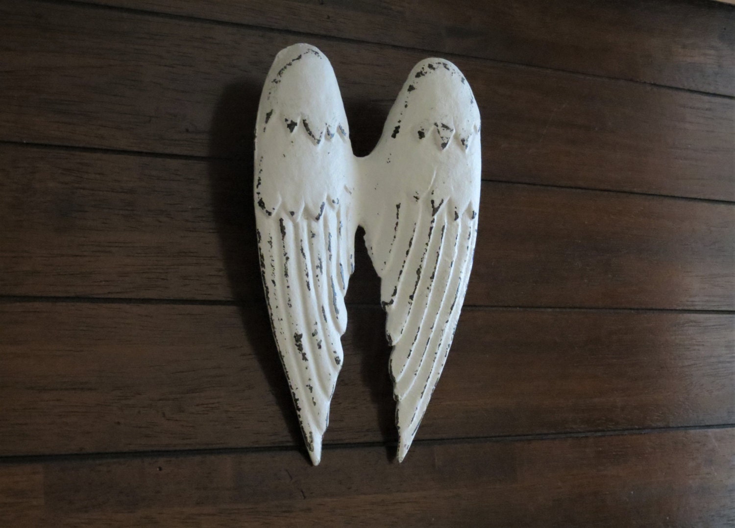 Angel Wings / Cast Iron Metal Wall Art / Antique White or Pick Etsy