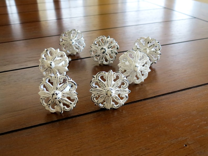 Cottage Chic Knobs / Drawer or Desk Knobs / Dresser Drawer Etsy