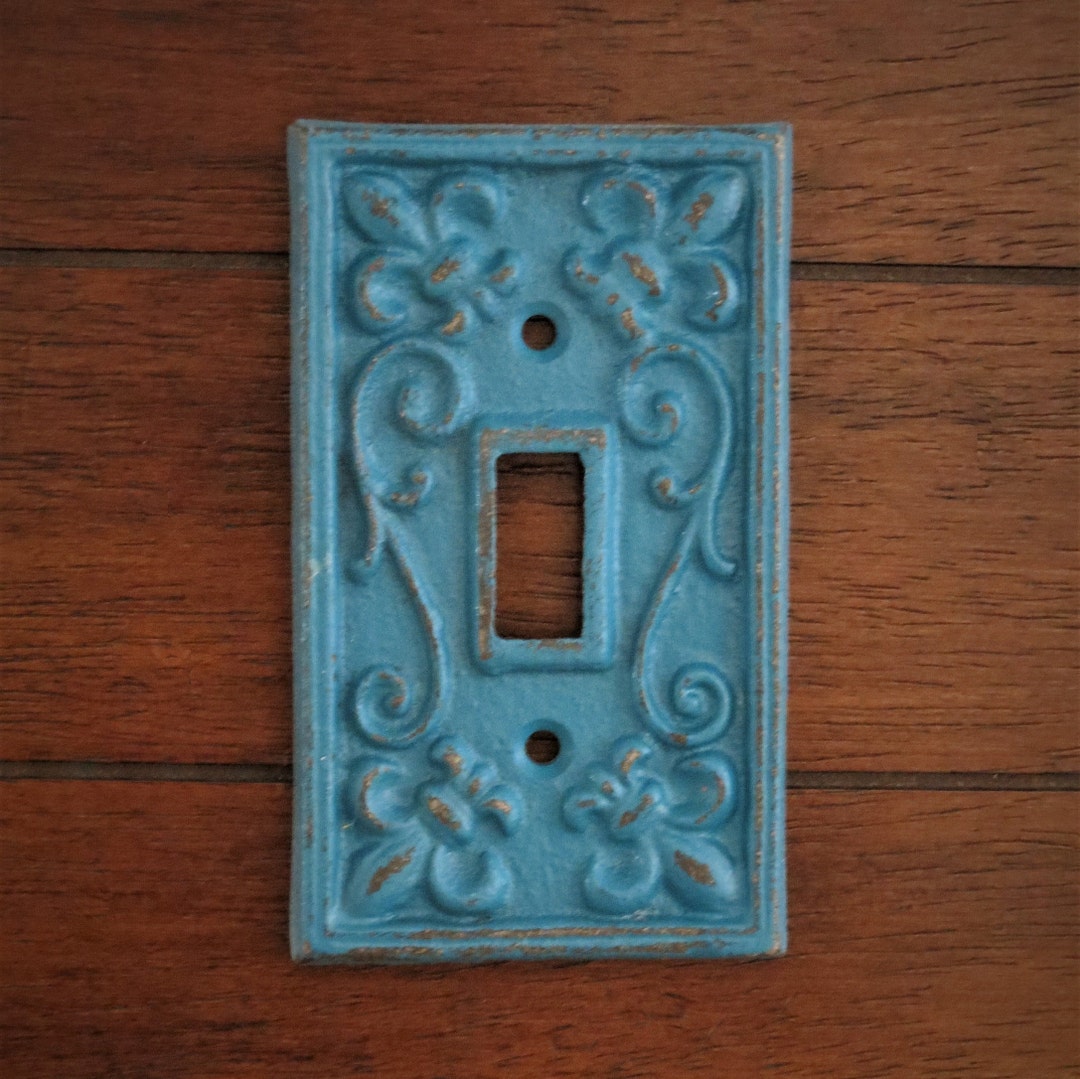 Lagoon Blue Light Switch Plate / or Pick Color / Toggle Light Etsy