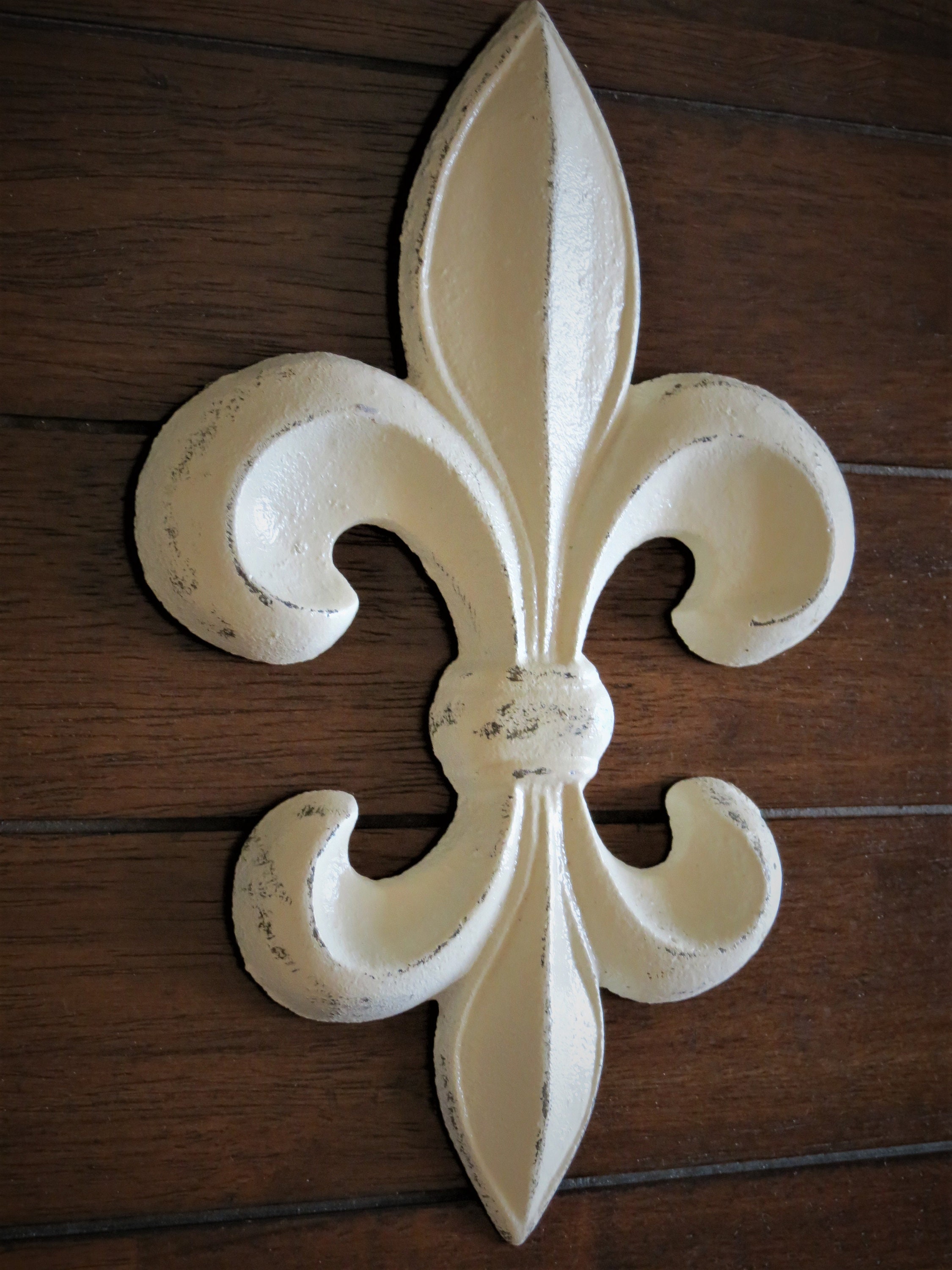 Fleur de Lis Wall Decor for Farmhouse / Creamy White or Pick Etsy