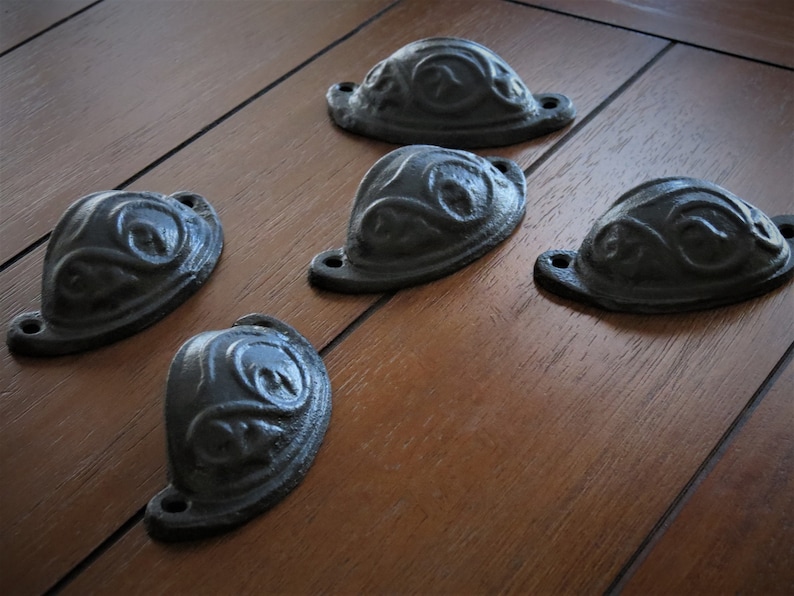 Black Dresser Knob Or Pick Your Color Cast Iron Drawer Pull Etsy