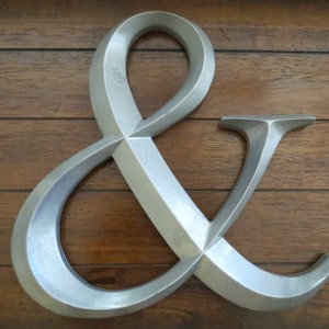 Home Ampersand/ Wedding Sign/ AND Symbol Sign/ Pick Your Letter/ Wedding Photo Booth Prop/ Silver or Pick Your Color/ Large Capital Letter