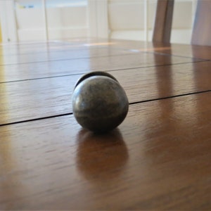 Petite Antique Bronze Knob / Solid Metal Knob / Dresser Drawer Cabinet Desk Knob / Furniture Hardware / Cabinet Pull / Vintage Accent