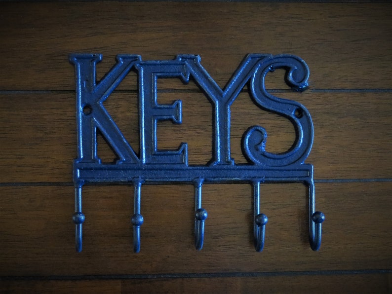 KEYS Key Rack / Metal Entrance Wall Hook Rack / Cast Iron Key Etsy