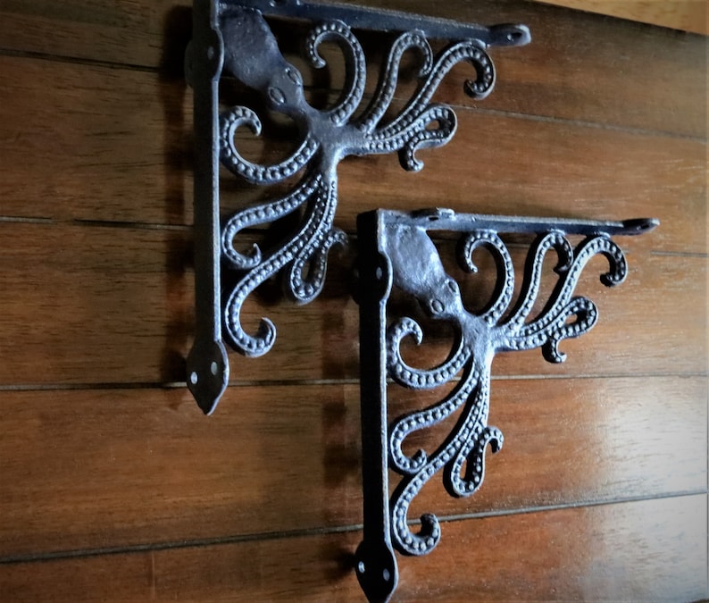 Shelf Brackets / Nautical Design / Navy Blue or Pick Color / Etsy