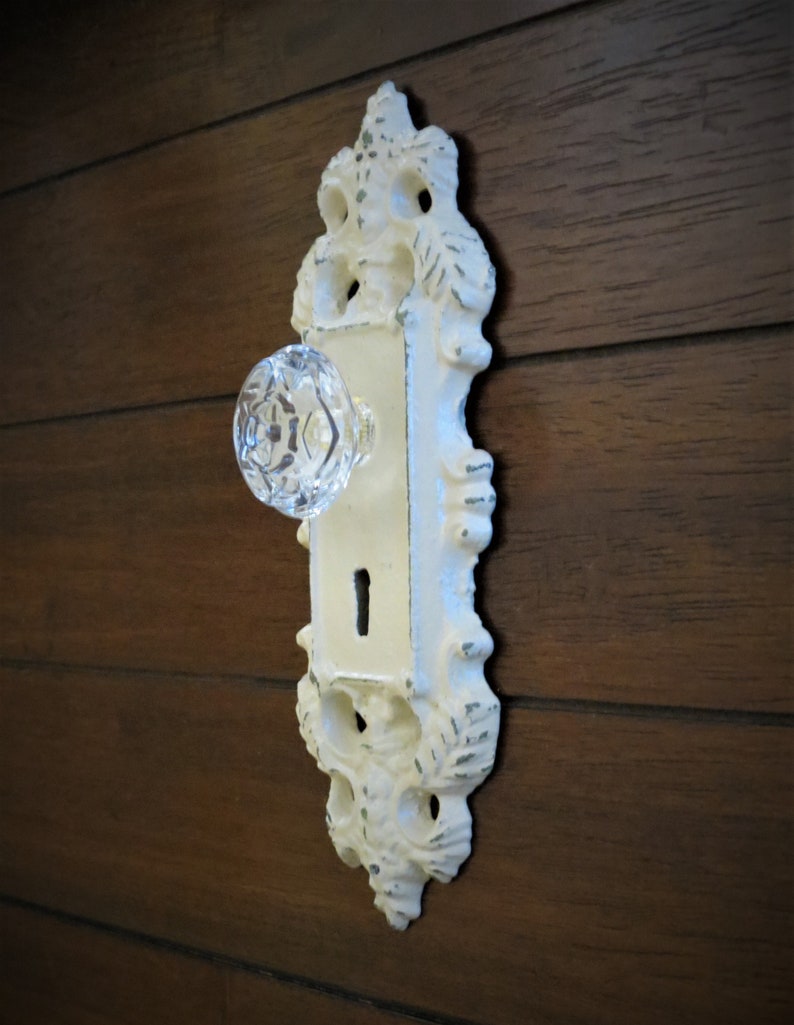 Shabby Chic Towel Hook / Door Knob Wall Decor / Ivory or Pick Etsy