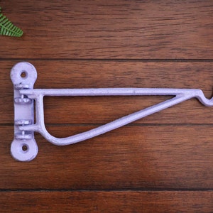 フレンチライラックフック レトロ ヴィンテージスタイル 壁掛けハンガー 鉄製ブラケット 吊り下げランプ 植物バスケット コート ランタン タオル ネックレス 回転アーム