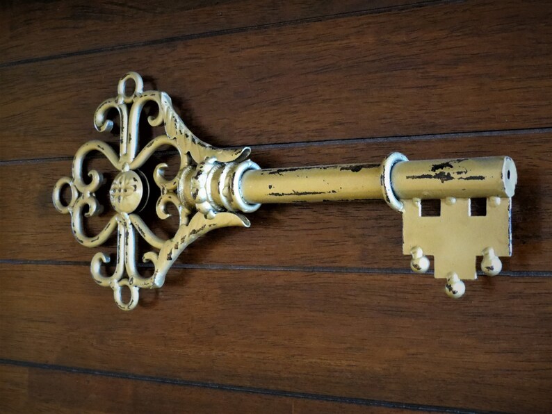 Oversized Skeleton Key / Antique Gold or Pick Color / Wall Etsy