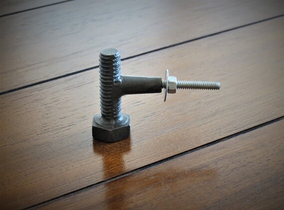Bronze Bolt Shaped Knob Unique Dresser Drawer Cabinet Desk Etsy