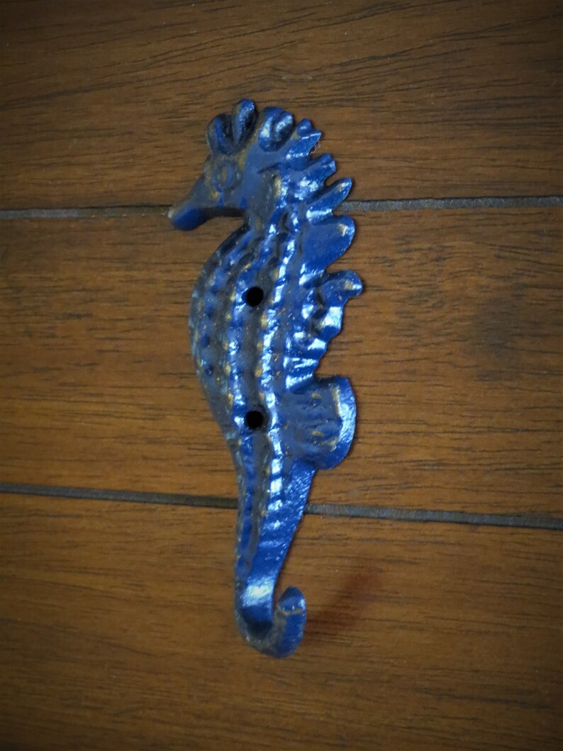 Seahorse Wall Hook / Nautical Beach Cottage House Decor / Etsy