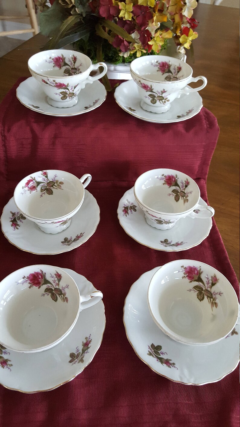 VINTAGE MADE IN JAPAN MOSS ROSE DEMI CUP /& SAUCER SET!