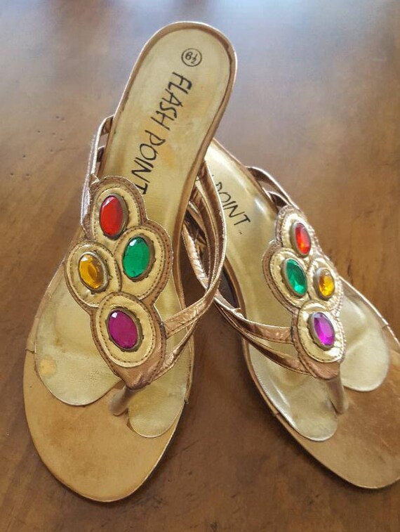 bronze colored sandals