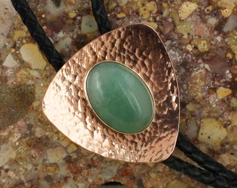 Natural Green Aventurine, Western Bolo Tie for Men and Women