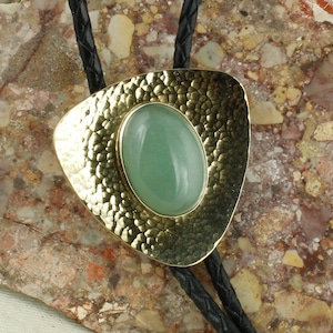 Green Stone Bolo Tie for Men and Women