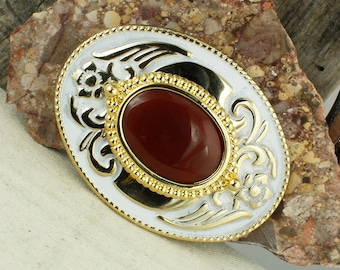 Natural Red Carnelian Belt Buckle - Western Belt Buckle - Cowboy Belt Buckle - Boho Belt Buckle