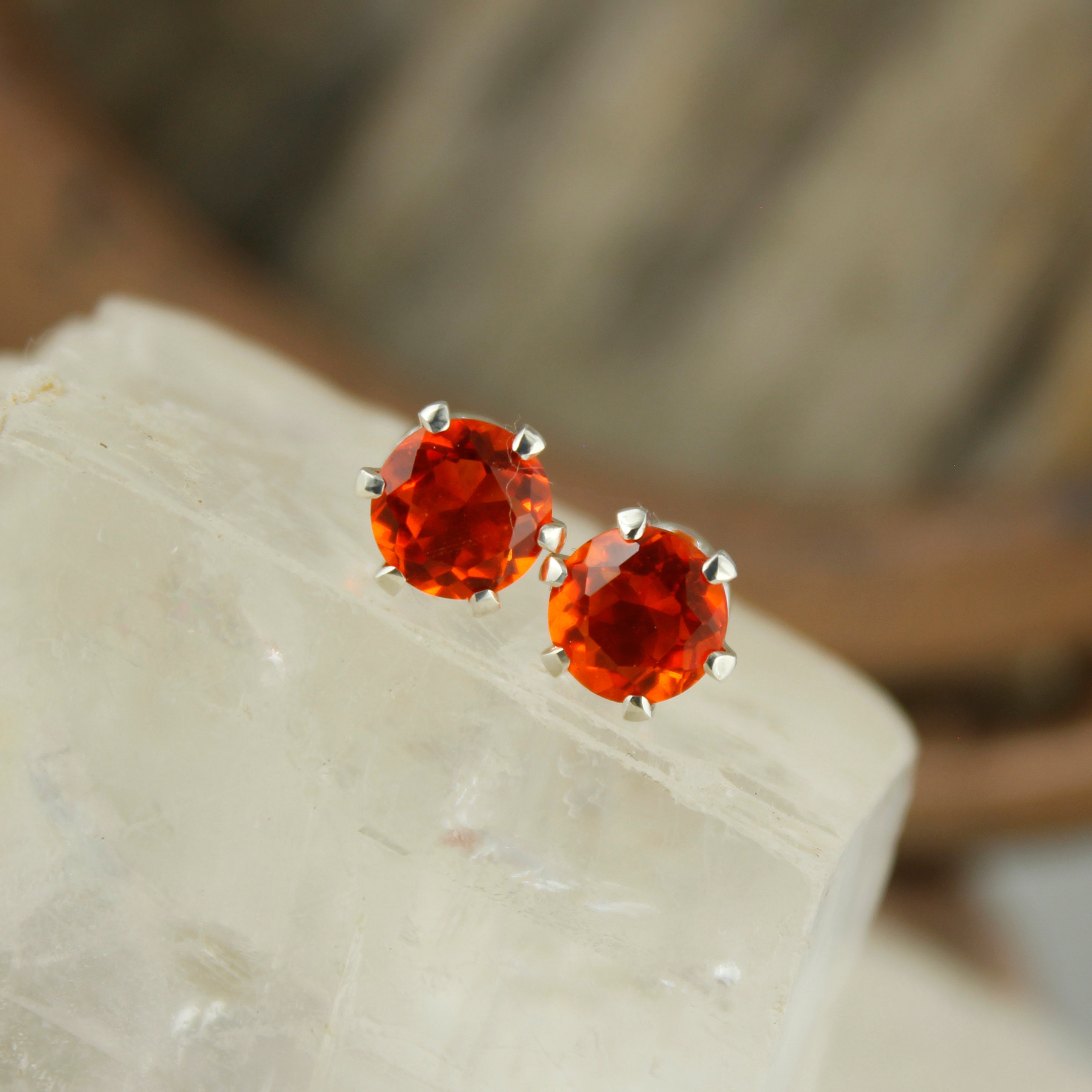 mexican fire opal earrings