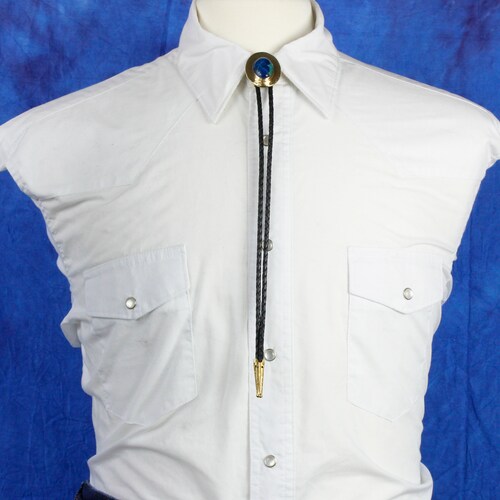 Natural Shattuckite Bolo Tie - Western Bolo Tie - Cowboy Bolo Tie Necklace shops - Brass Bolo Tie
