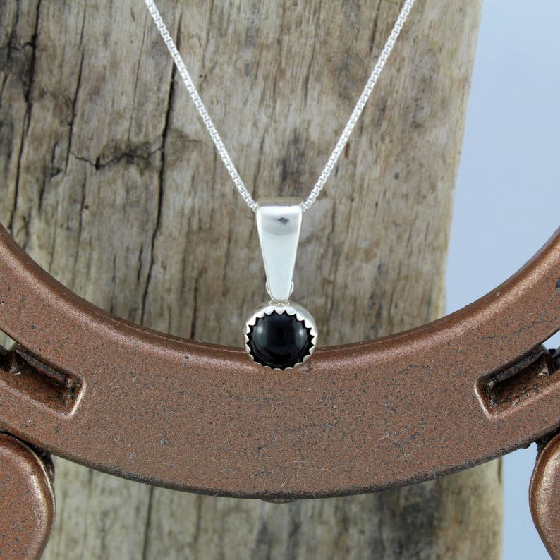 Black Onyx Pendant Pendant Necklace Silver Pendant Black Onyx Necklace