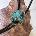 Mohave Blue Turquoise Bolo Tie - Western Style Bolo Tie - Sterling Silver Bolo Tie - Cowboy Bolo Tie 