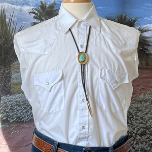 Blue Kingman Turquoise Bolo Tie for Men and Women image 9