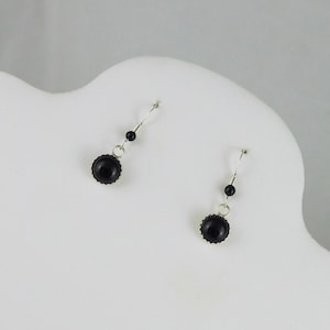 Elegant Black Onyx Dangle Earrings - Bohemian Silver Statement Jewelry for Wedding or Everyday Wear