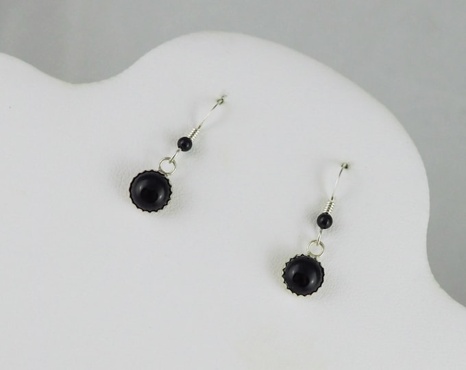 Silver Earrings -Black Onyx Earrings -Onyx Earrings-Boho Earrings -  Black Stone Earrings-Statement Earrings - Dangle Earrings