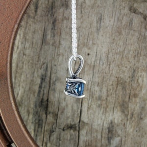 Sterling Silver Pendant/necklace-london Blue Topaz - Etsy