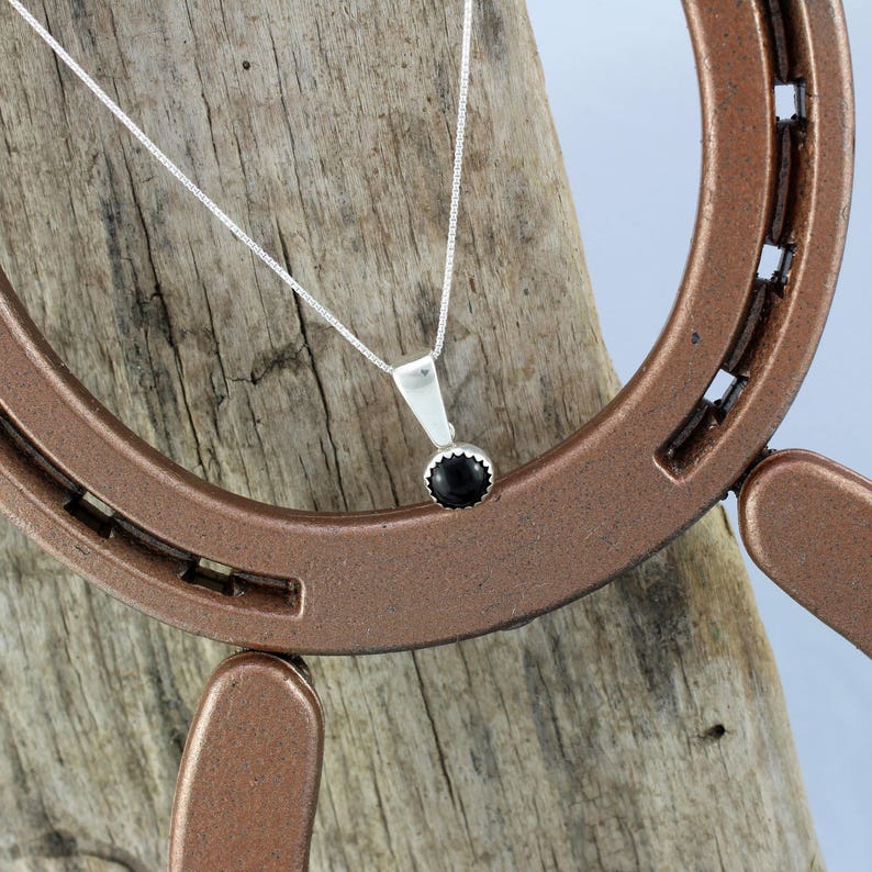 Black Onyx Pendant Pendant Necklace Silver Pendant Black Onyx Necklace