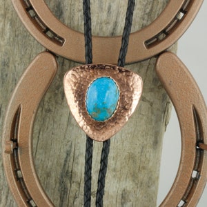 Blue Kingman Turquoise Bolo Tie for Men and Women image 4