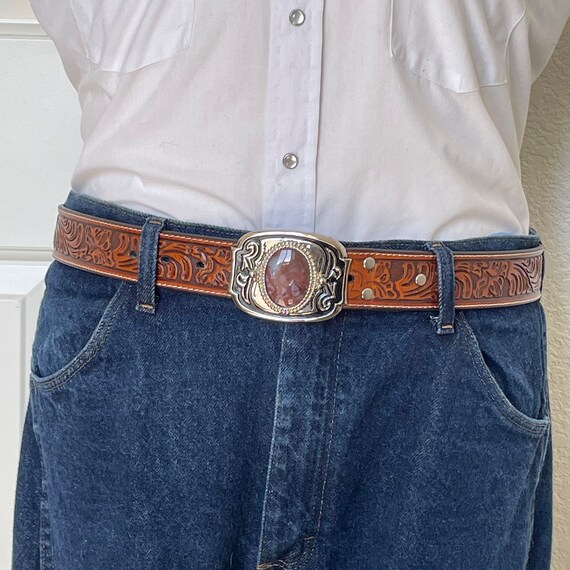 Natural Plume Agate Belt Buckle Western Style Belt Buckle cowboy Belt Buckle Boho Belt Buckle Etsy