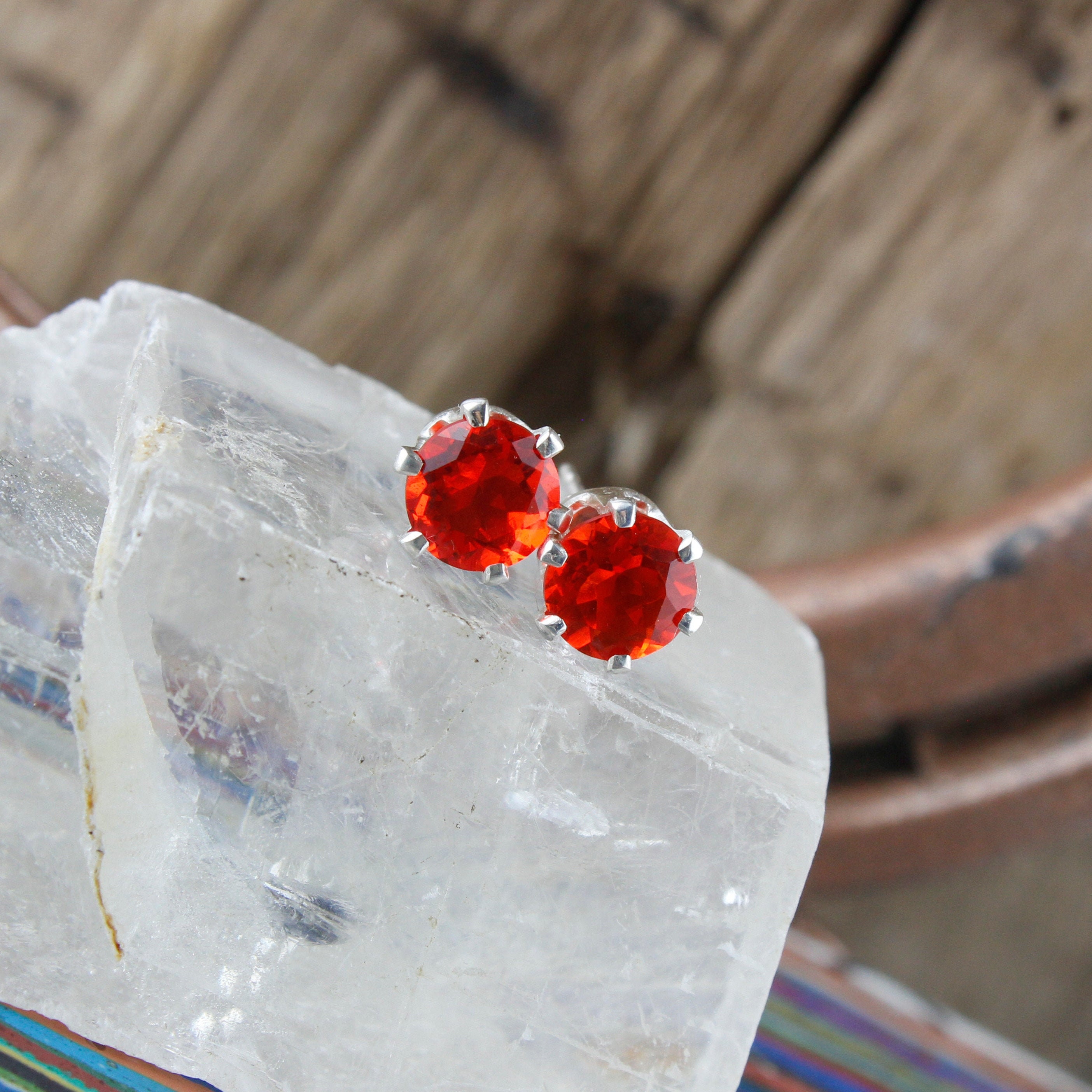 mexican fire opal earrings