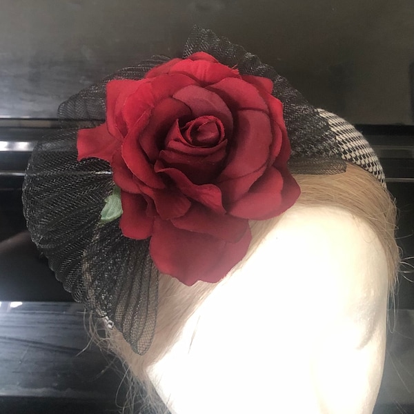 Purple Rose and Skull Hand Headband Adult