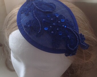 Bead Embroidered Lace Fascinator Hat Clips or Headband - Wedding - Party - Special Occasion - all year round