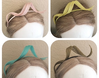 NEW Colors! Simple Swirls Loops Sinamay Fascinator Headband - available in more than 10 colors