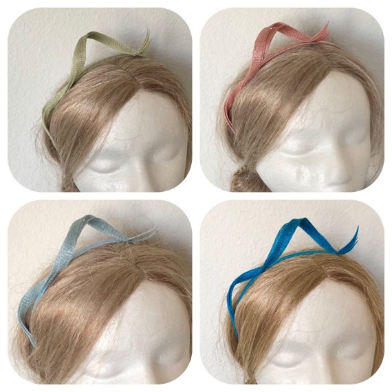 Simple Swirls Loops Sinamay Fascinator Headband - available in more than 10 colors