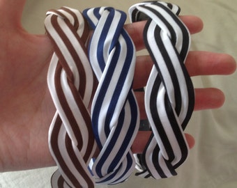 50% SALE - Stoff geflochtene gedrehte Stirnbänder - Polka Dot Stirnbänder - Streifen Stirnbänder