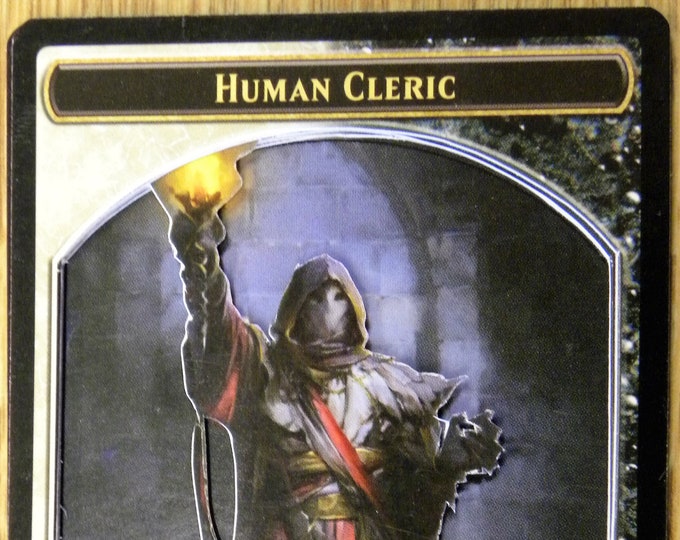 3D Magic the Gathering Human Cleric Token