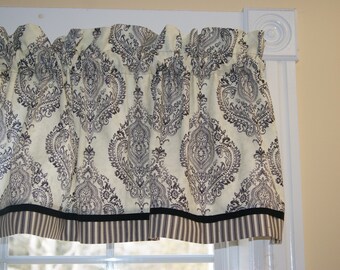 Longford Waverly Beige Red Green Purple Toile Valance 17 X 53 Dra