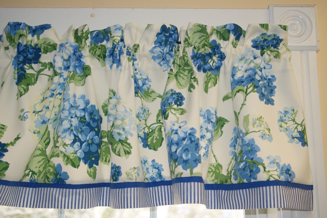 Rolling Meadow Waverly Hydrangea Blue Green Yellow Cream Etsy