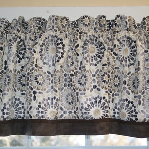 Tommy Bahama Valance 17x55 – Medallion Beige Tan Curtain – Window Treatment Dressing Drapes Home Décor Custom Jobs