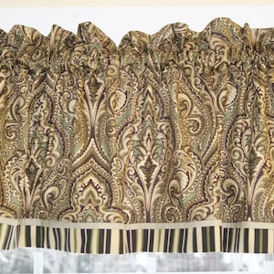 Sage Toile Valance 17x55 – Leesburg Mill Creek Curtain – Drapery Window Topper Curtain Window Treatment Dressing Drapes Home Decor